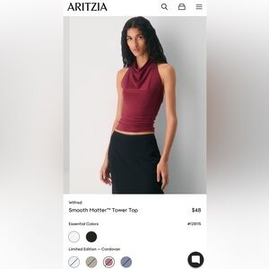Aritzia Wilfred Smooth Matter halter neck top